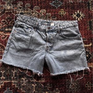 &Denim 90s Boyfriend Low Waist Shorts Size 6